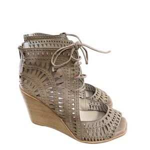Jeffrey Campbell brown wedges.